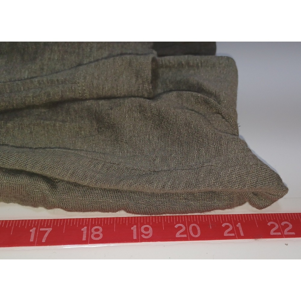Tahari Womens M Linen Cardigan Hoodie Green Capsule Coastal Minimalist Layer - Picture 5 of 7